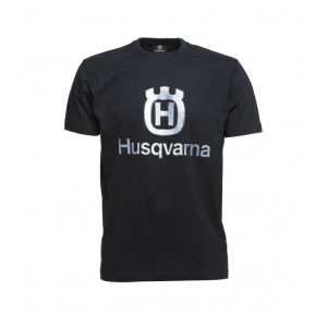 T-shirt com logo de cor metálica