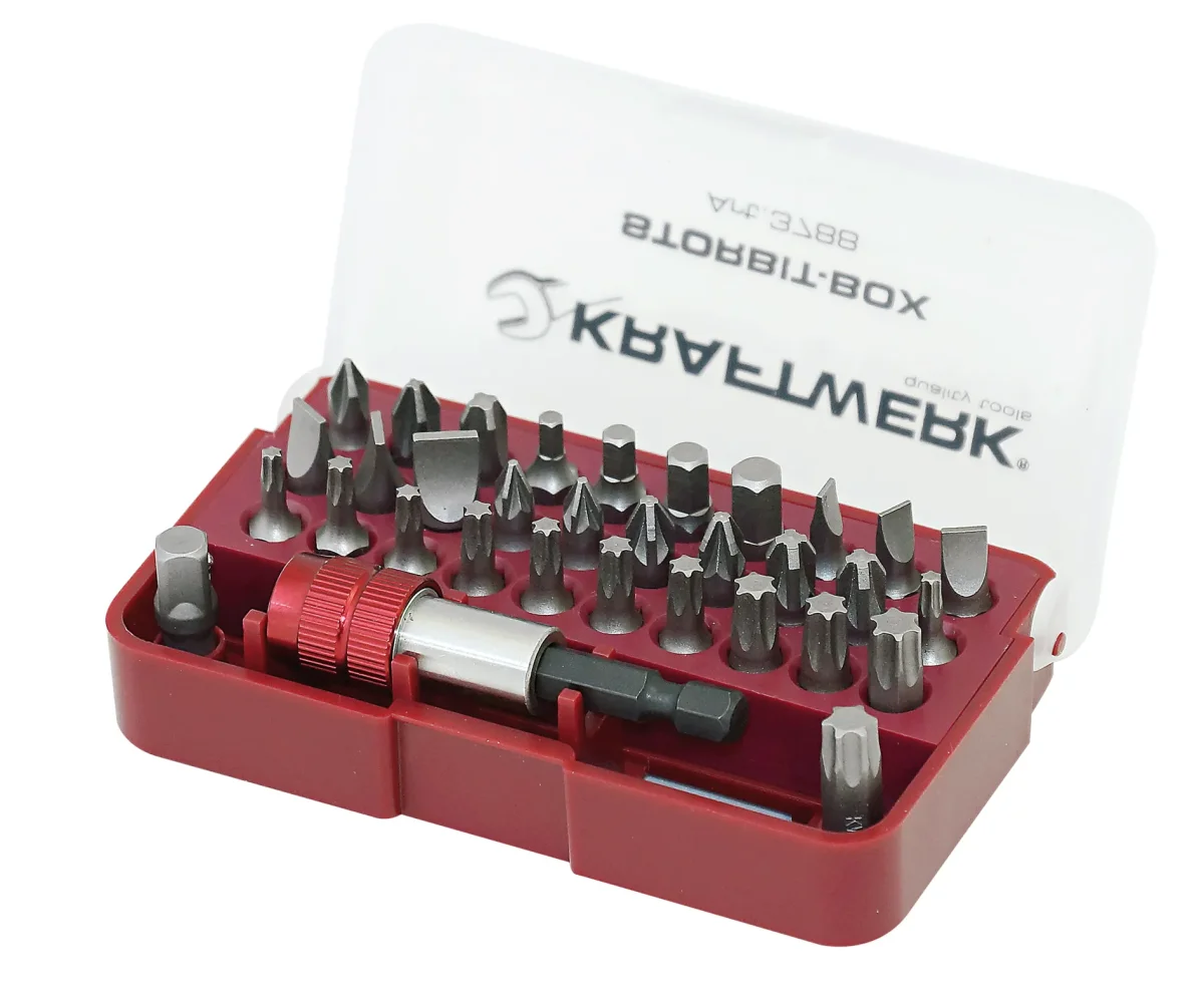 CAIXA DE BITS 1/4″ 33 PEÇAS – KRAFTWERK