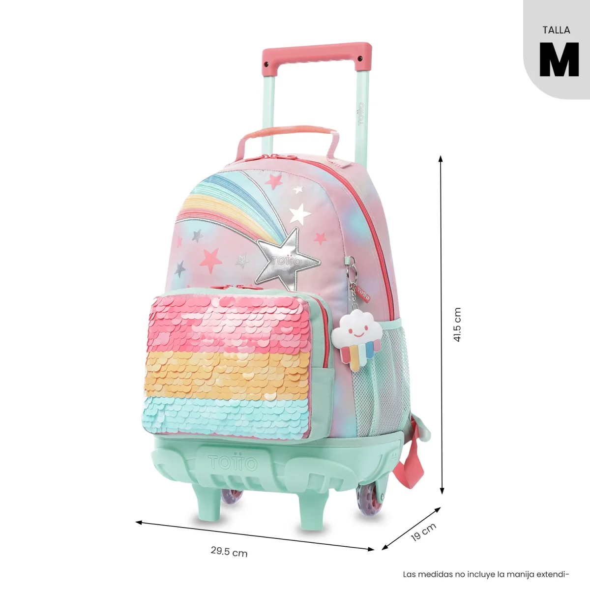 Mochila com rodas Rainbow Star - Image 4